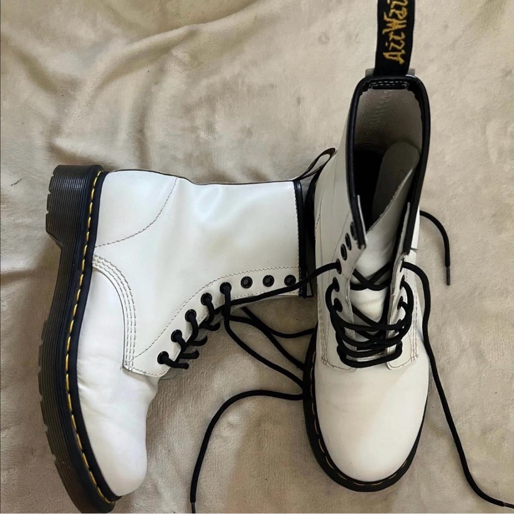 Practically Brand New White Dr Martens